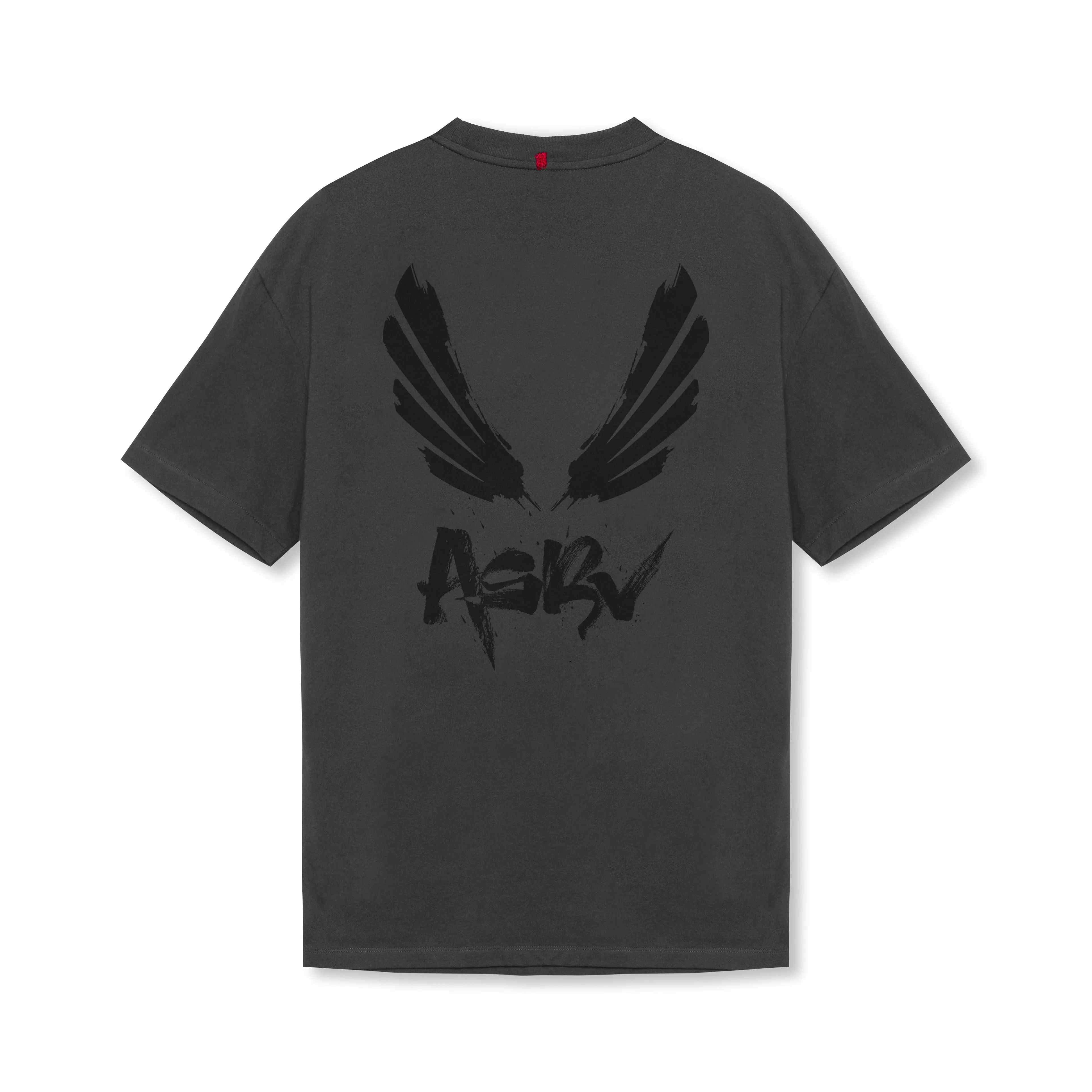 0797. Tech Essential™ Relaxed Tee  -  Space Grey/Black "Brush Wings/ASRV"