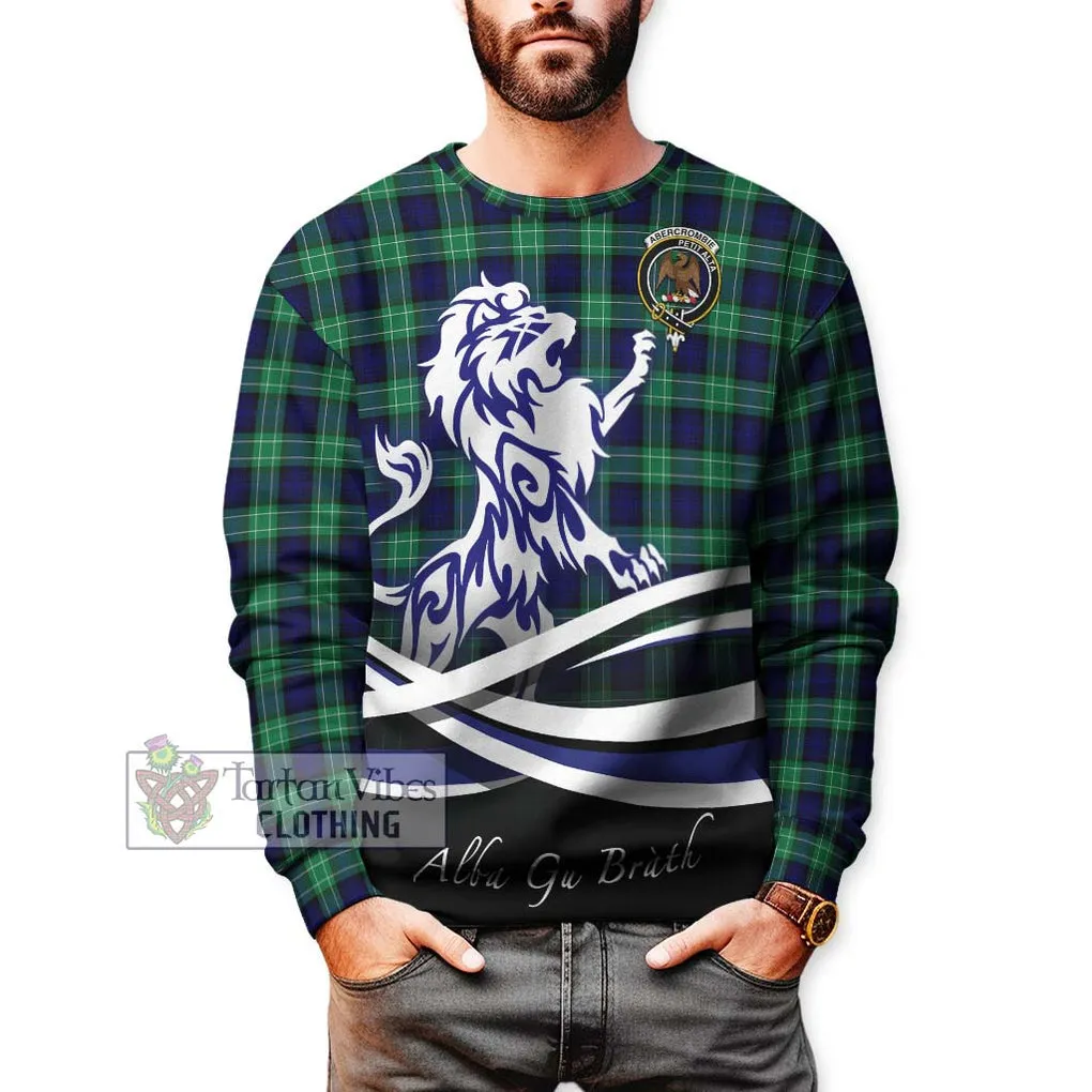 Abercrombie Tartan Sweatshirt with Alba Gu Brath Regal Lion Emblem