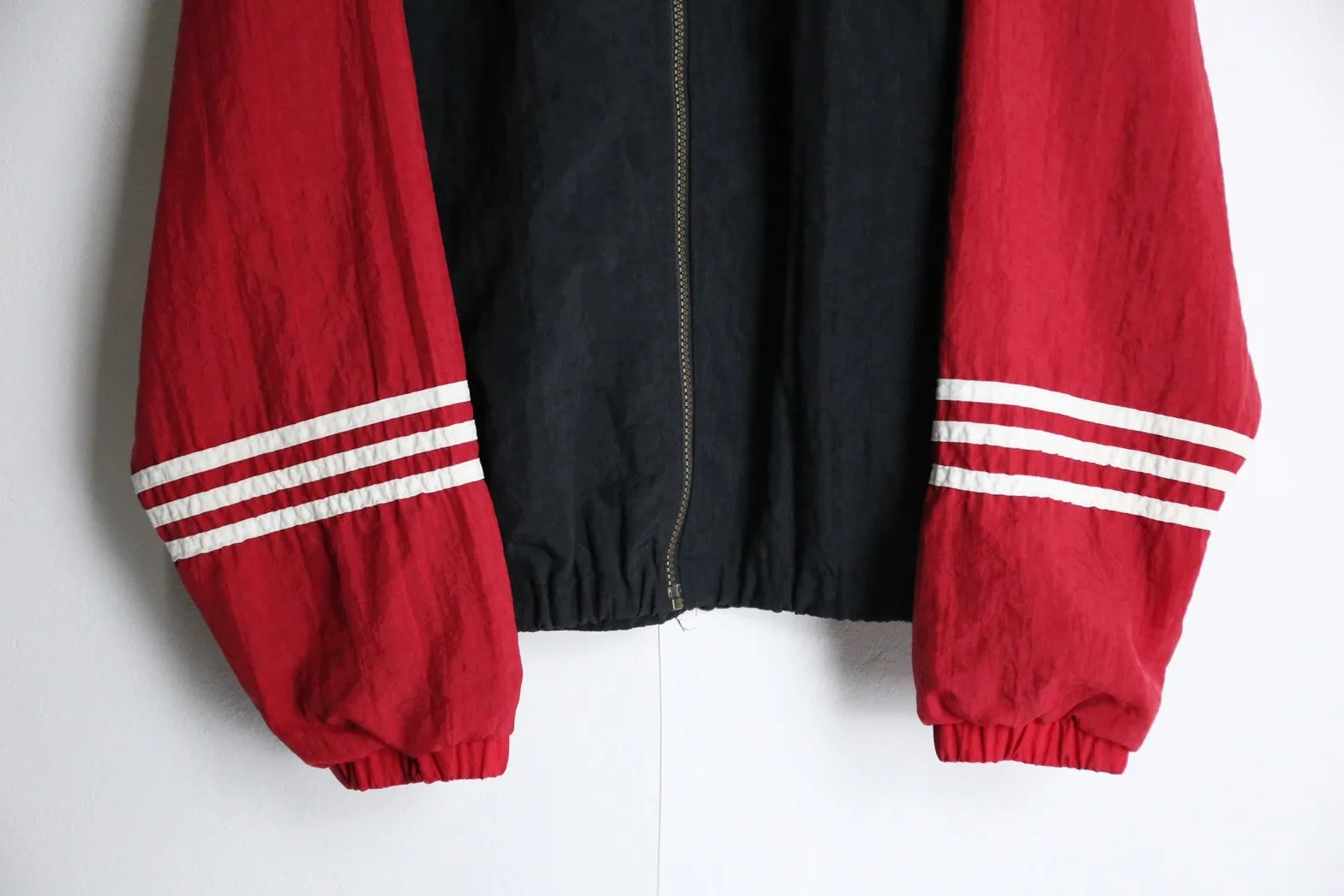 “adidas”red &black track jacket