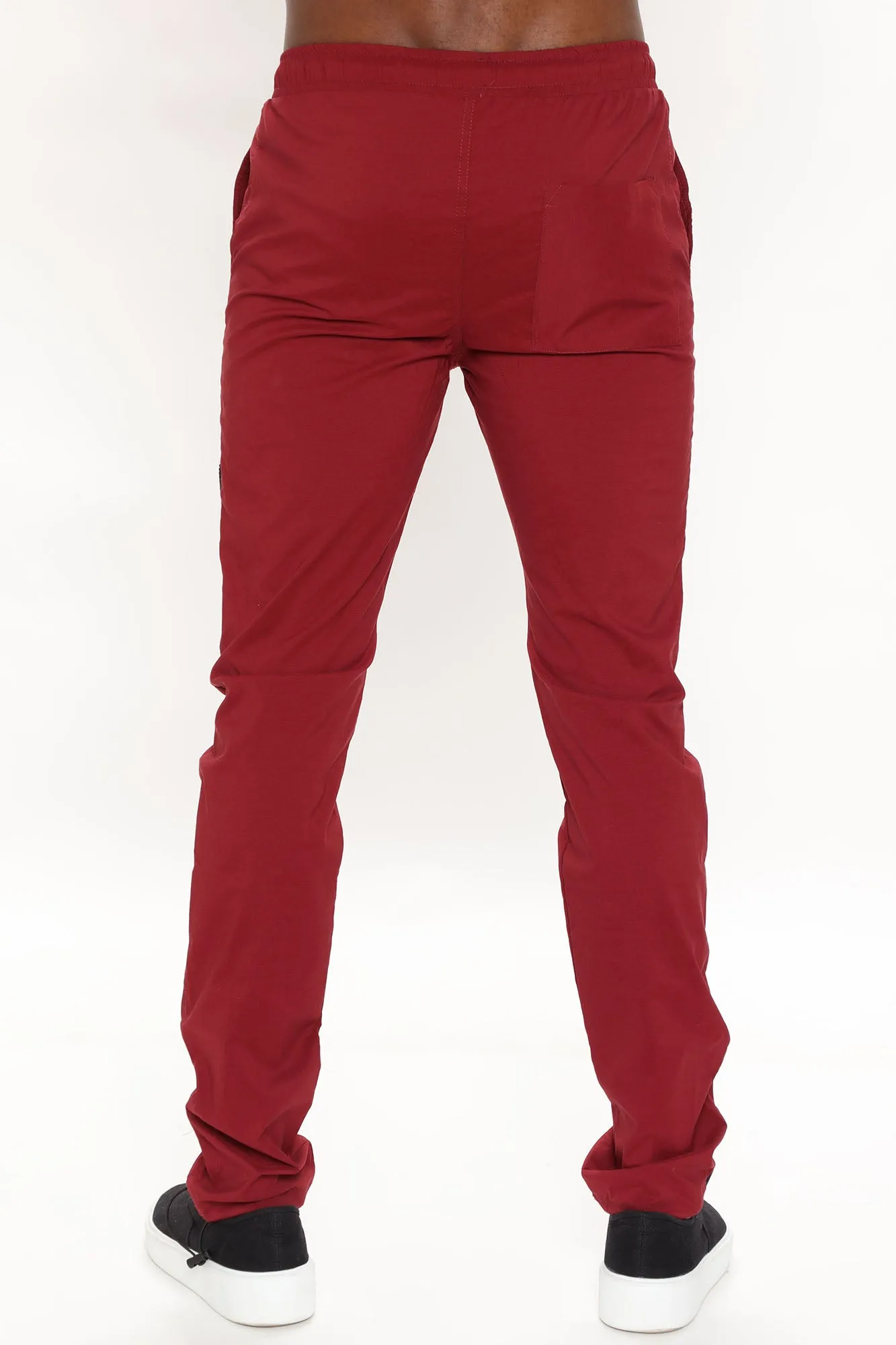 All Around Zipper Cargo Pants - Burgundy