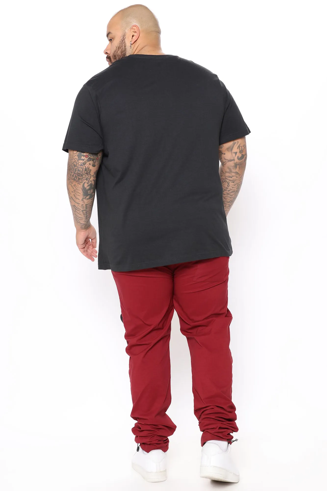 All Around Zipper Cargo Pants - Burgundy