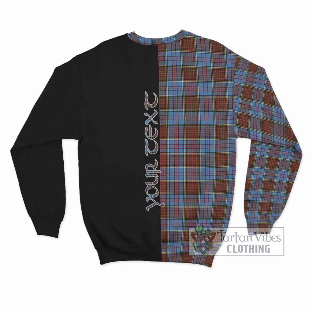 Anderson Modern Tartan Sweatshirt with Family Crest and Half Of Me Style