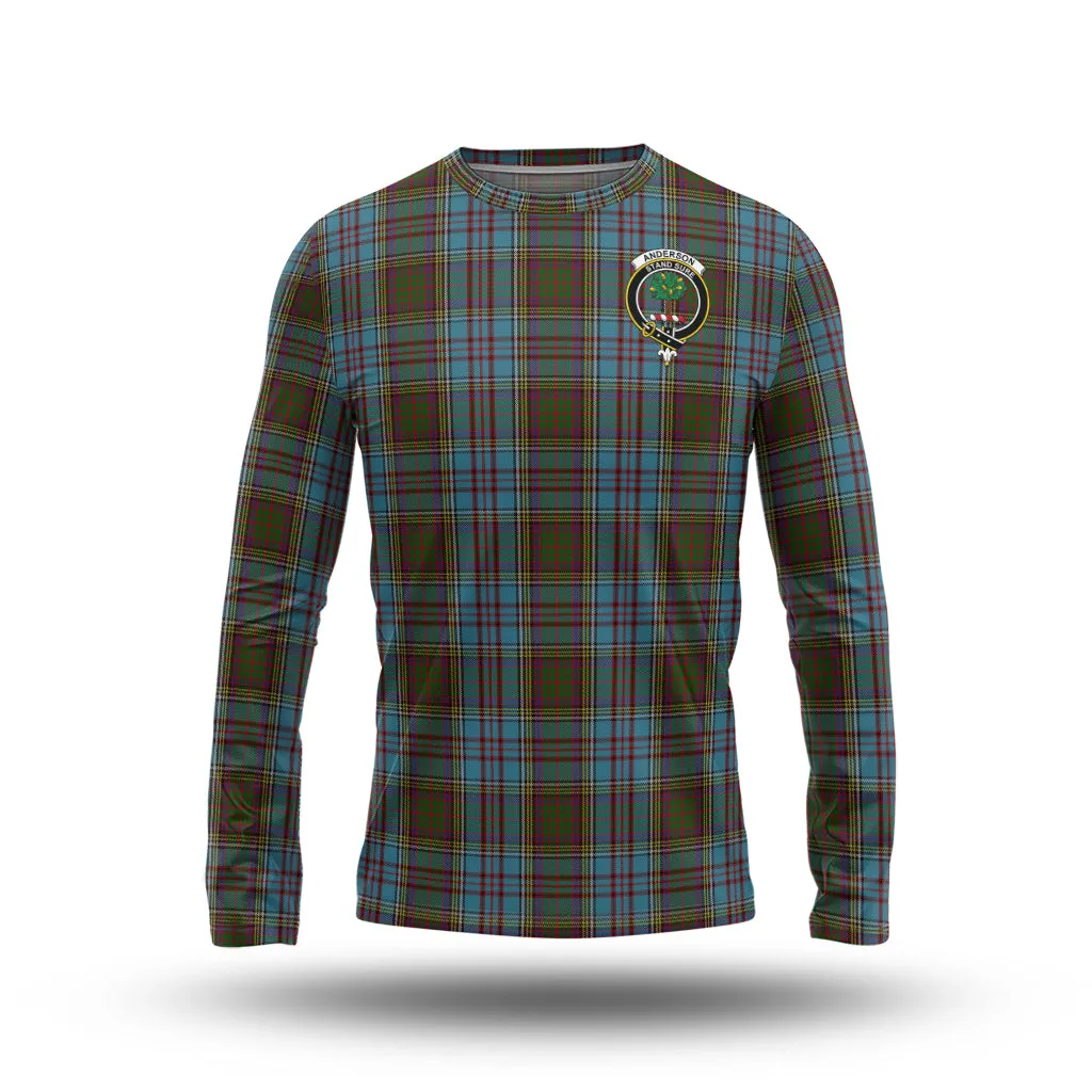 Anderson Tartan Long Sleeve T-Shirt with Family Crest