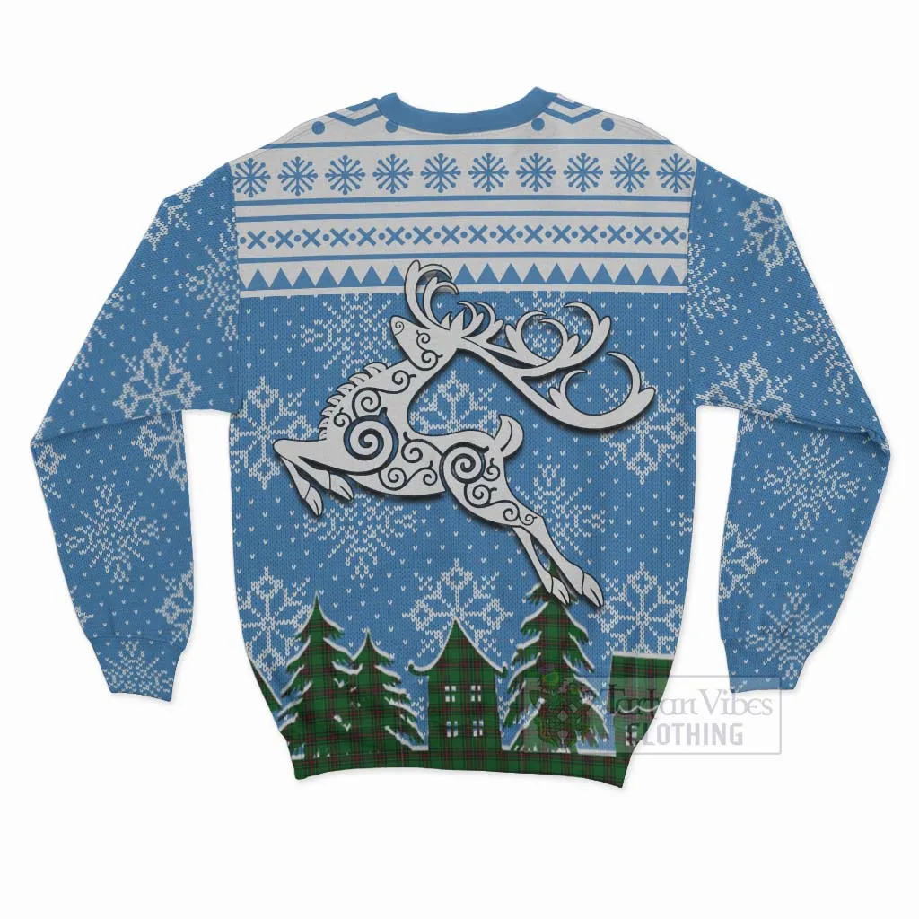 Anstruther Clan Christmas Sweatshirt Celtic Reindeer Style