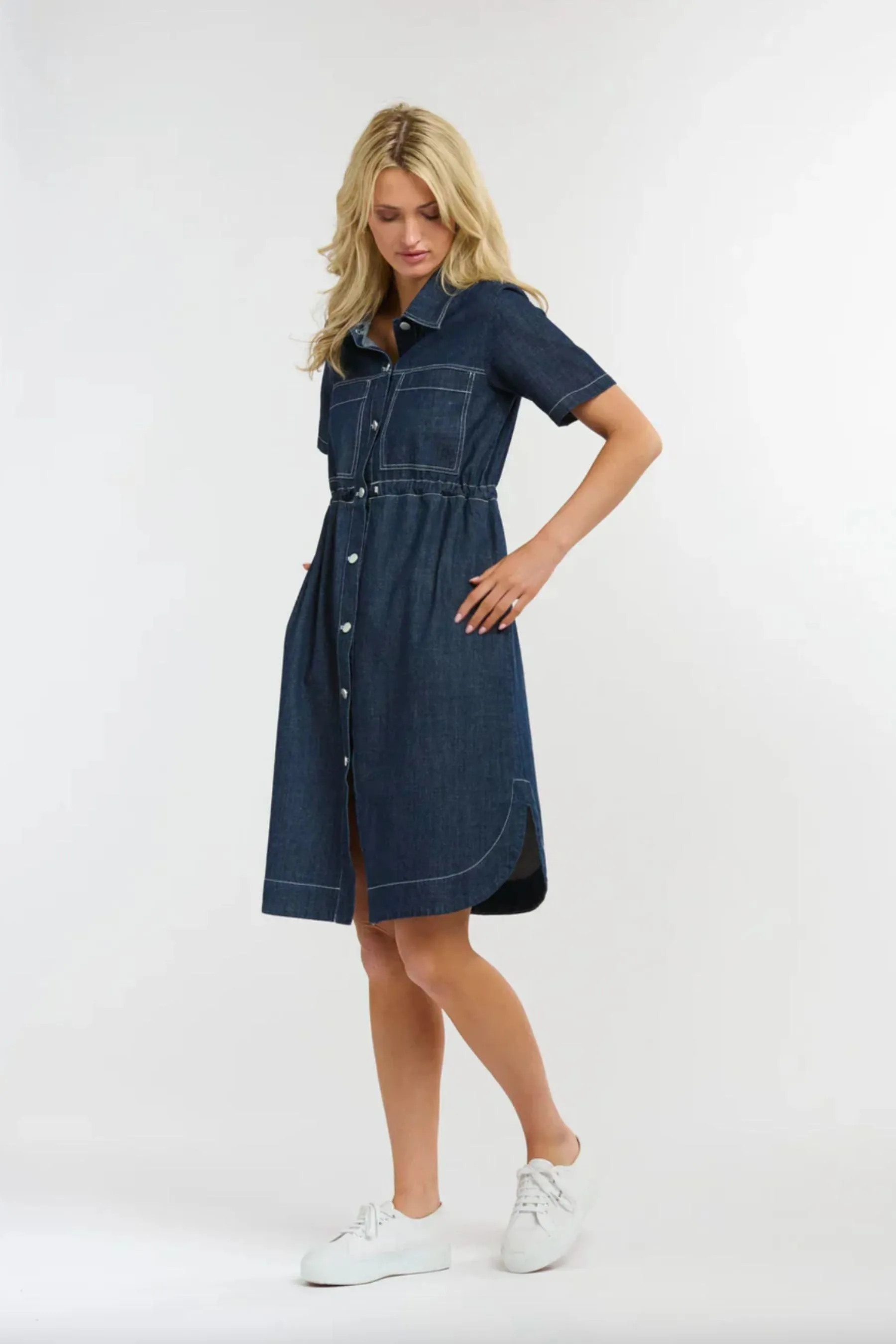 April Denim Dress | Indigo