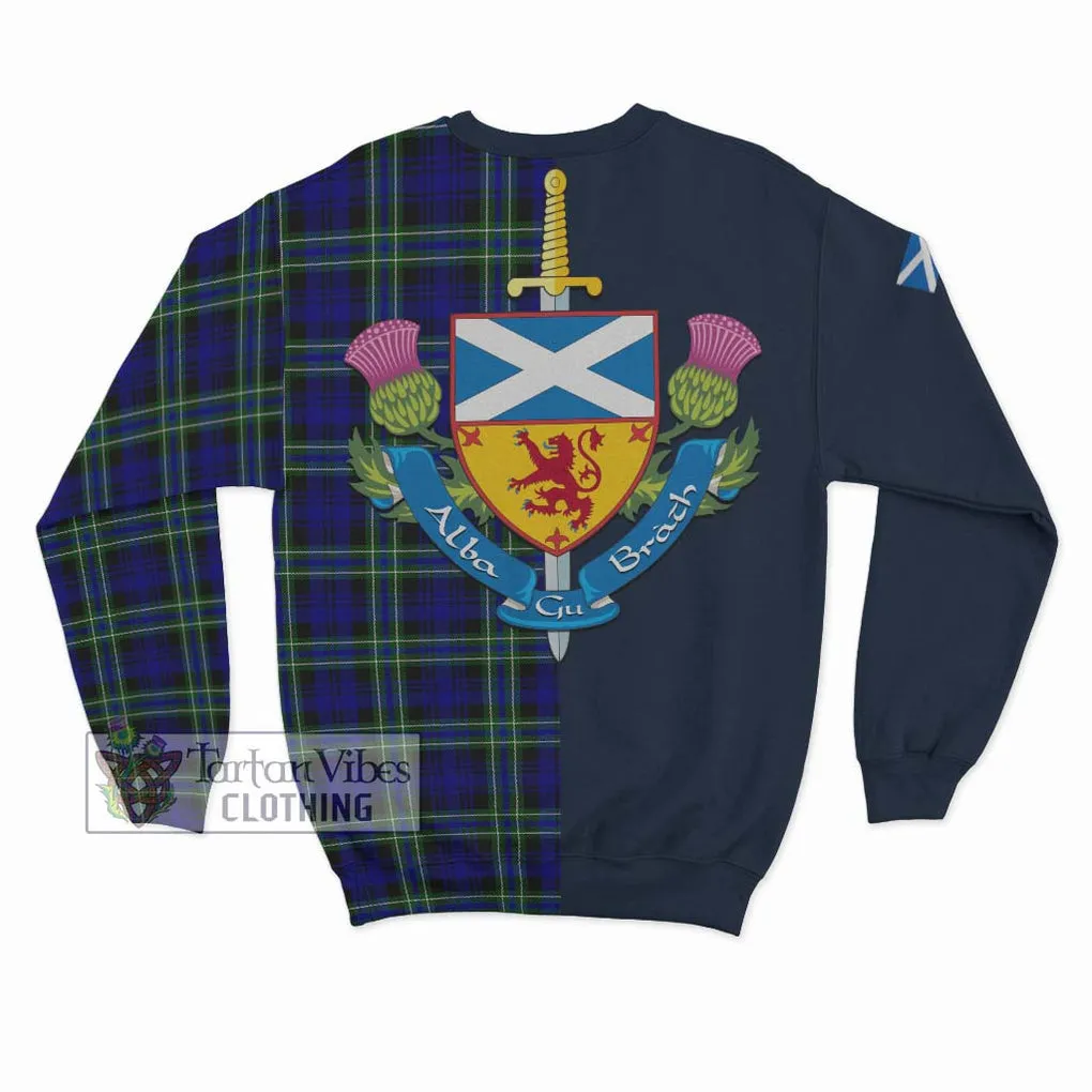 Arbuthnot Modern Tartan Sweatshirt Alba with Scottish Lion Royal Arm Half Style