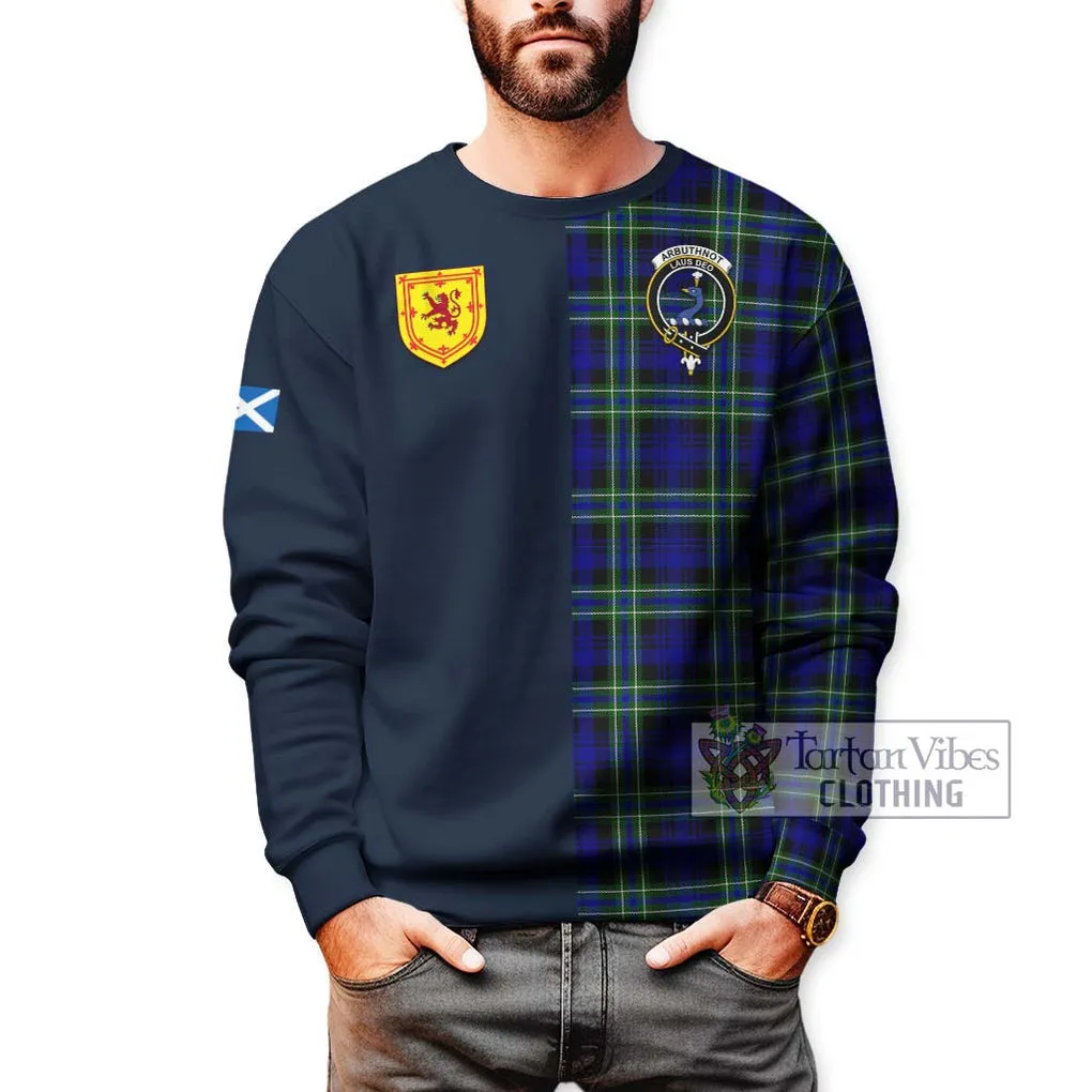 Arbuthnot Modern Tartan Sweatshirt Alba with Scottish Lion Royal Arm Half Style