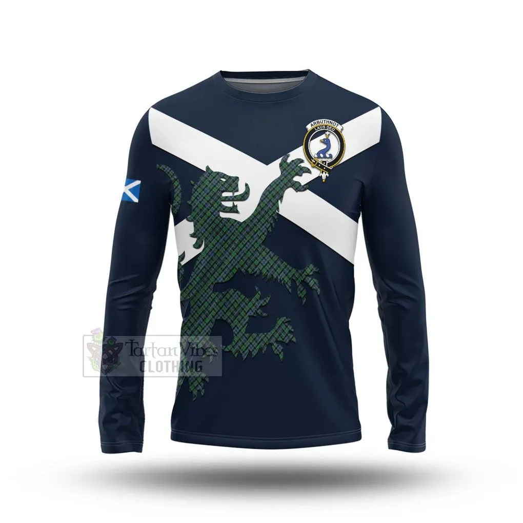 Arbuthnot Tartan Lion Rampant Long Sleeve T-Shirt  Proudly Display Your Heritage with Alba Gu Brath and Clan Name