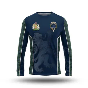 Arbuthnot Tartan Long Sleeve T-Shirt with Family Crest and Lion Rampant Vibes Sport Style