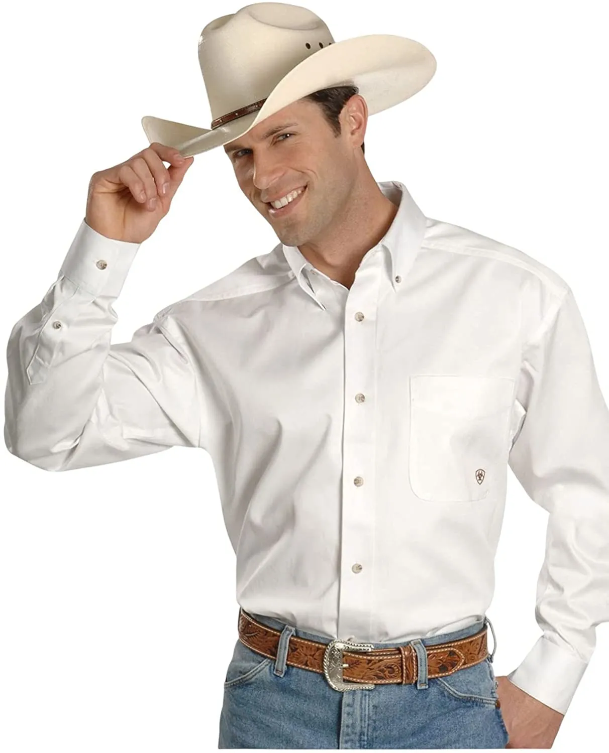 Ariat Men's Solid Twill Classic Fit Shirt