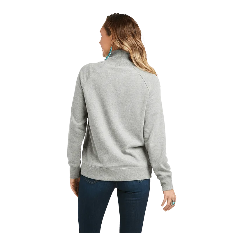 Ariat Women's Crossover Sequin Heather Grey Sweashirt