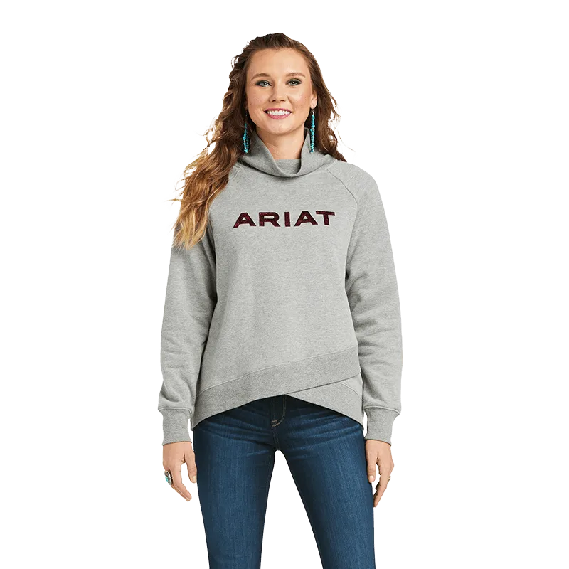 Ariat Women's Crossover Sequin Heather Grey Sweashirt