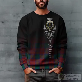 Auchinleck (Affleck) Tartan Sweatshirt Featuring Alba Gu Brath Family Crest Celtic Inspired