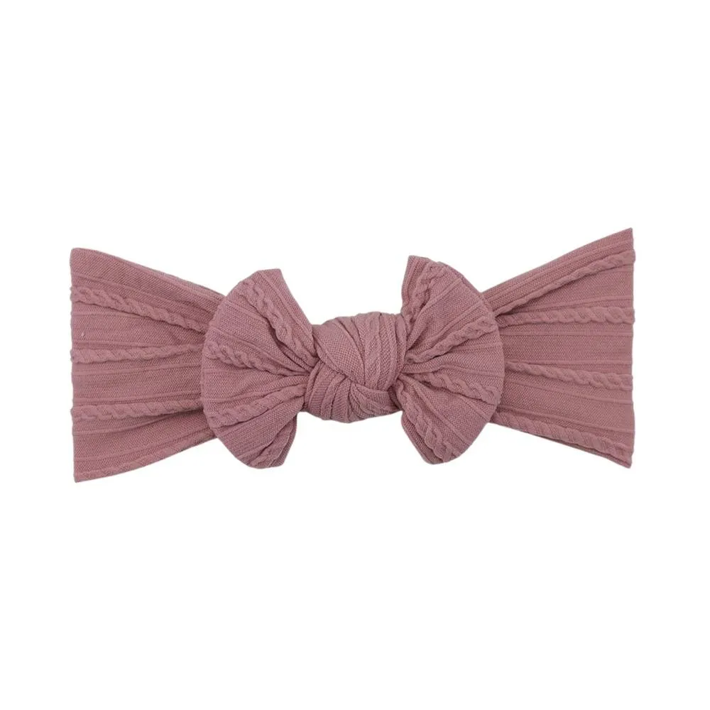 Baby Top Knot Single Bow Headband Flamingo