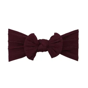 Baby Top Knot Single Bow Headband Magenta