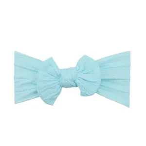 Baby Top Knot Single Bow Headband Sky