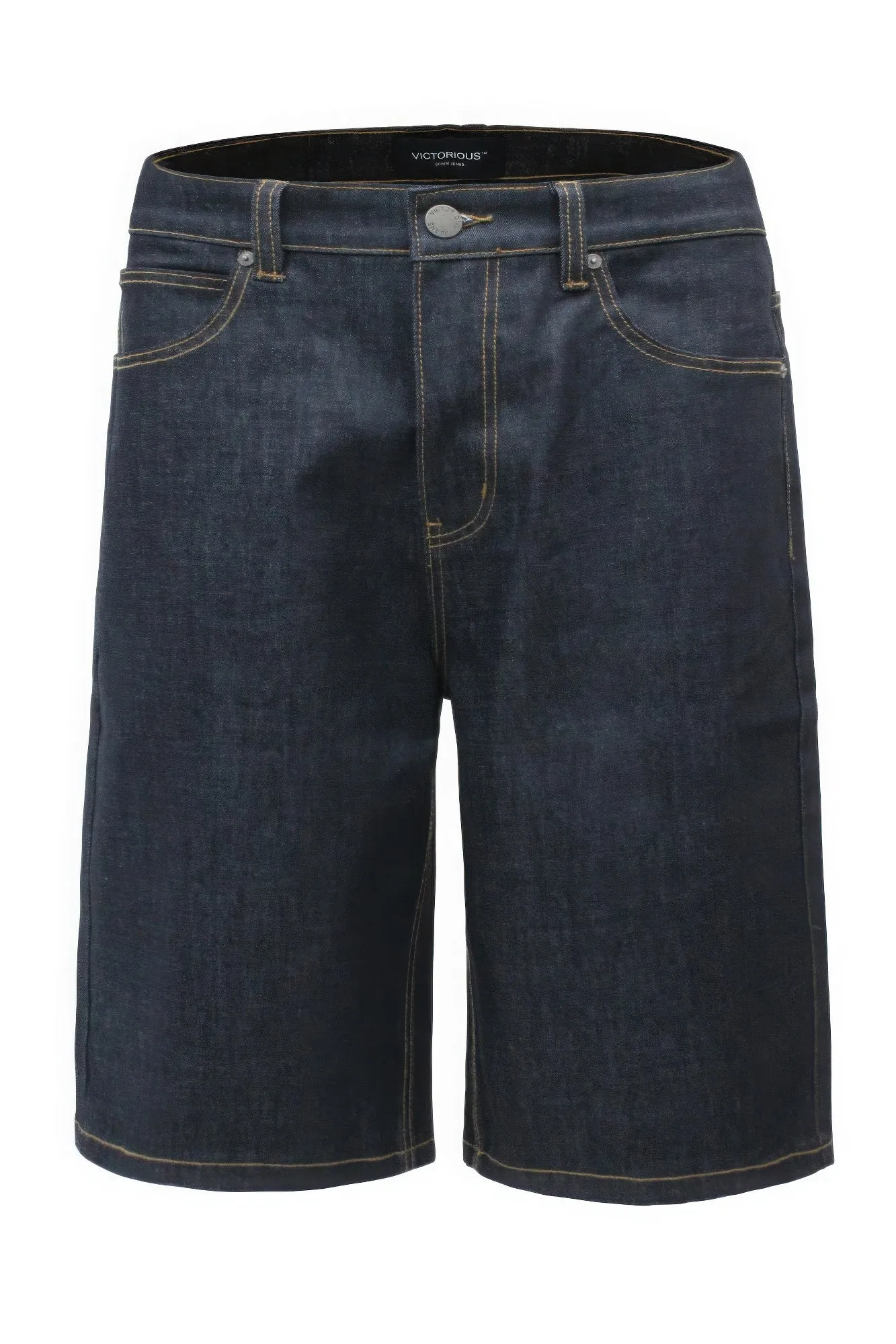 Baggy Fit Raw Denim Shorts for Men