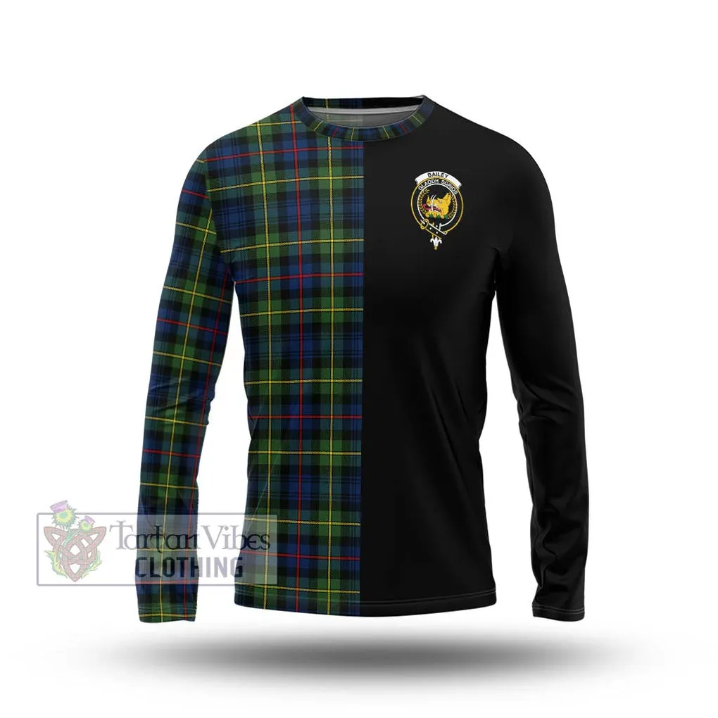 Bailey Modern Tartan Long Sleeve T-Shirt with Family Crest and Half Of Me Style