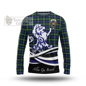 Baillie (Bailey) Tartan Long Sleeve T-Shirt with Alba Gu Brath Regal Lion Emblem