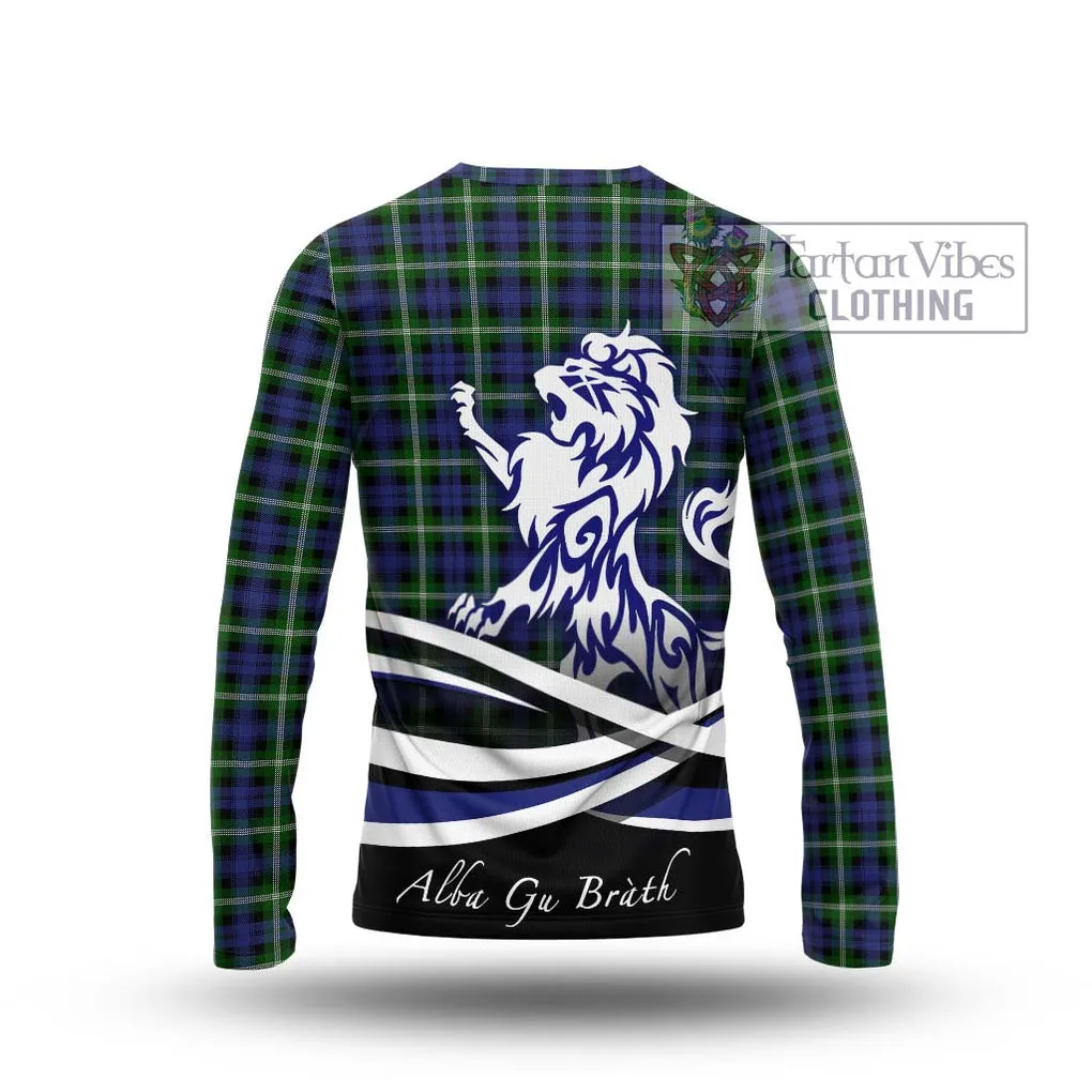 Baillie (Bailey) Tartan Long Sleeve T-Shirt with Alba Gu Brath Regal Lion Emblem