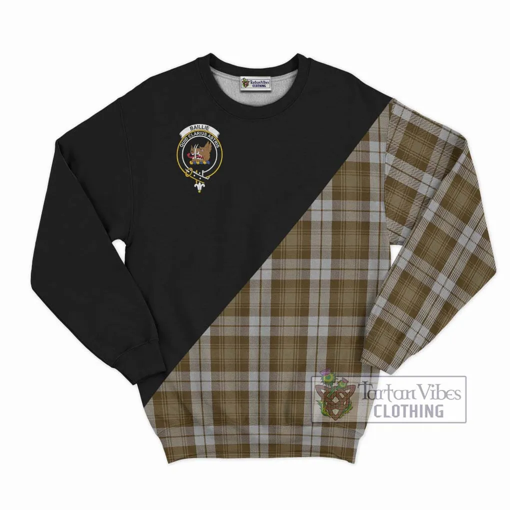 Baillie Dress Tartan Sweatshirt with Family Crest and Military Logo Style