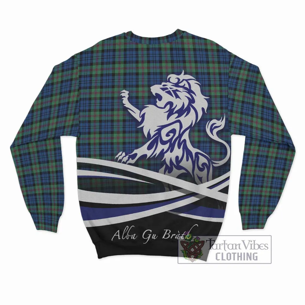 Baird Ancient Tartan Sweatshirt with Alba Gu Brath Regal Lion Emblem