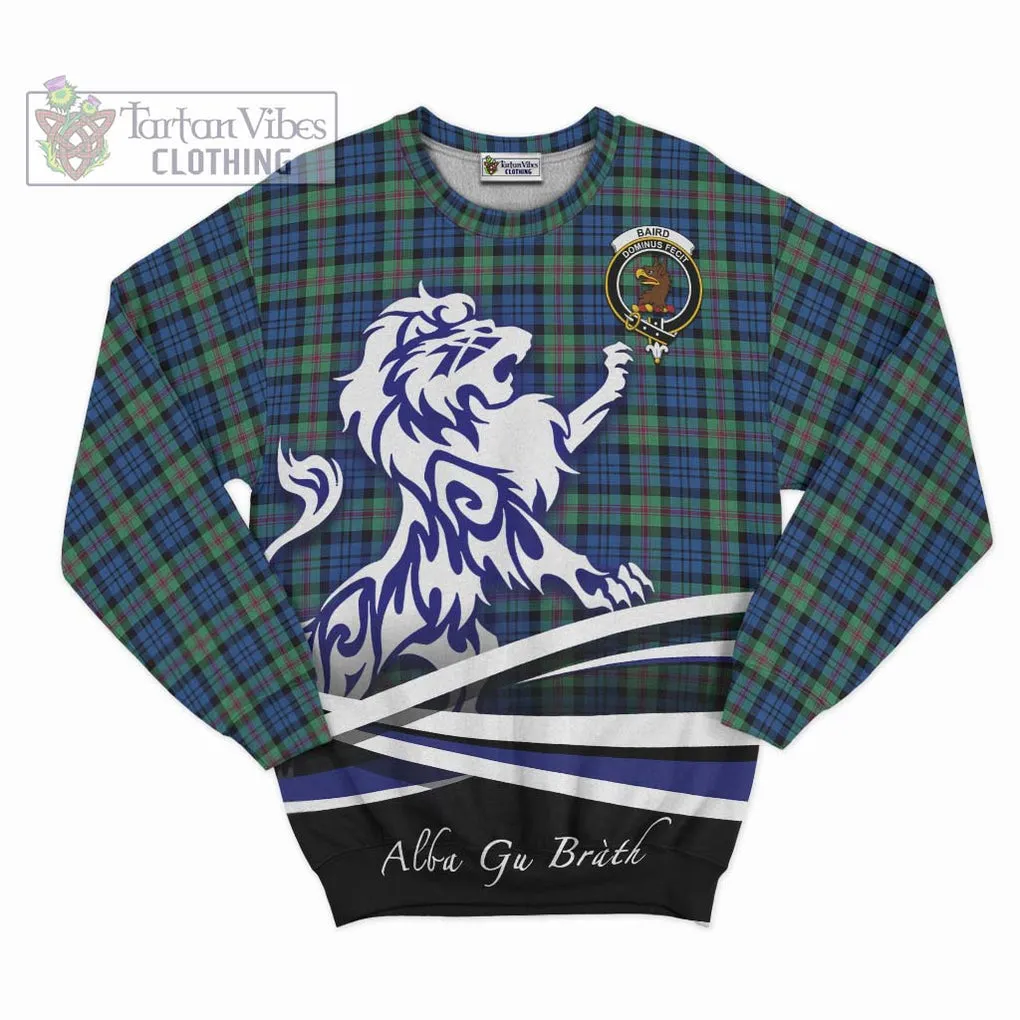 Baird Ancient Tartan Sweatshirt with Alba Gu Brath Regal Lion Emblem