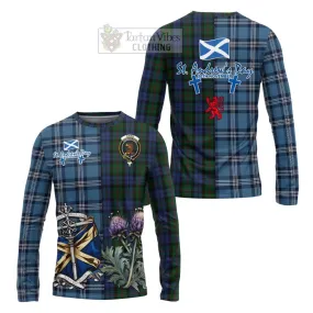 Baird Tartan Long Sleeve T-Shirt Happy St. Andrew's Day Half Tartan Style