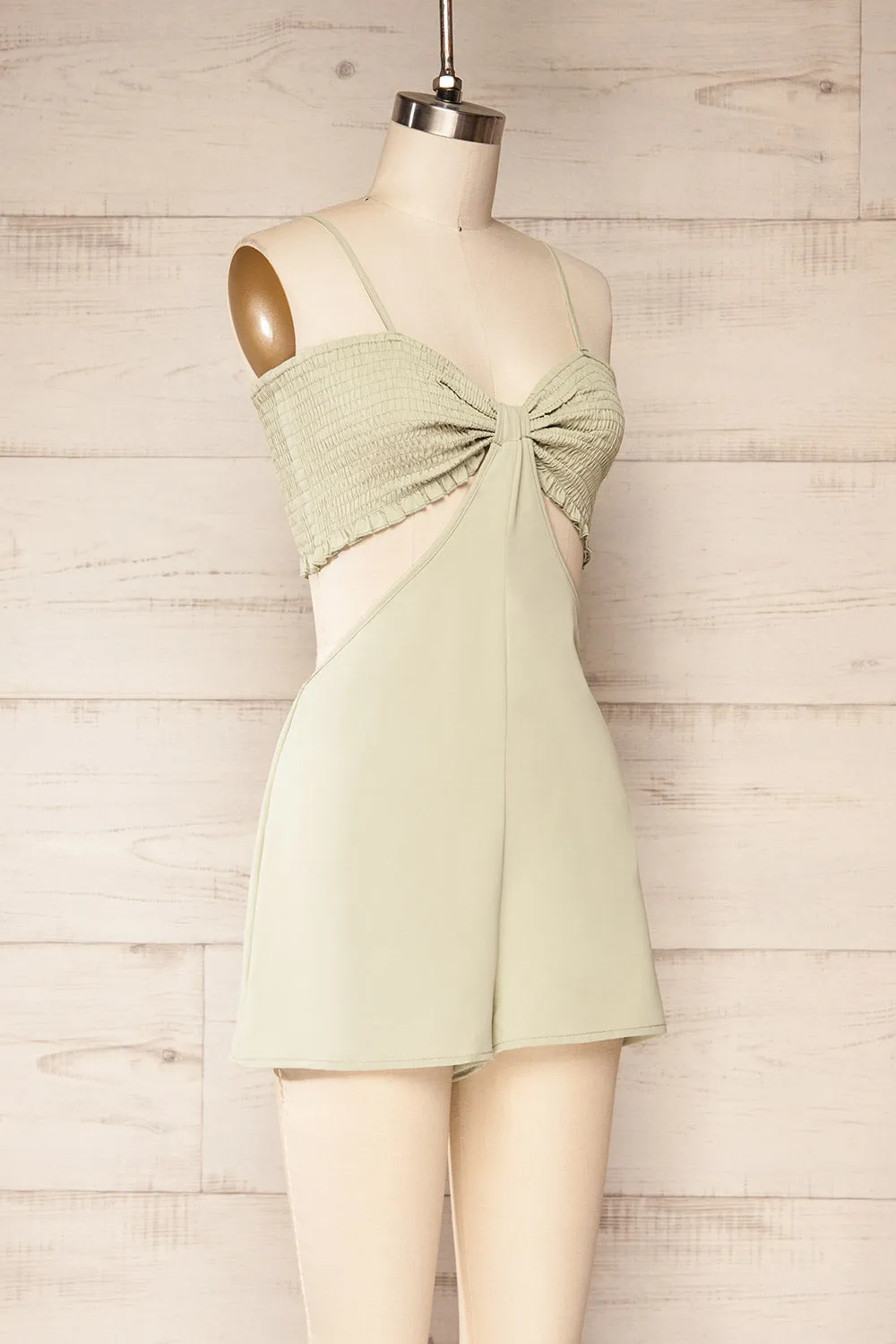 Balcarce Sage | Romper w/ Cut-Outs