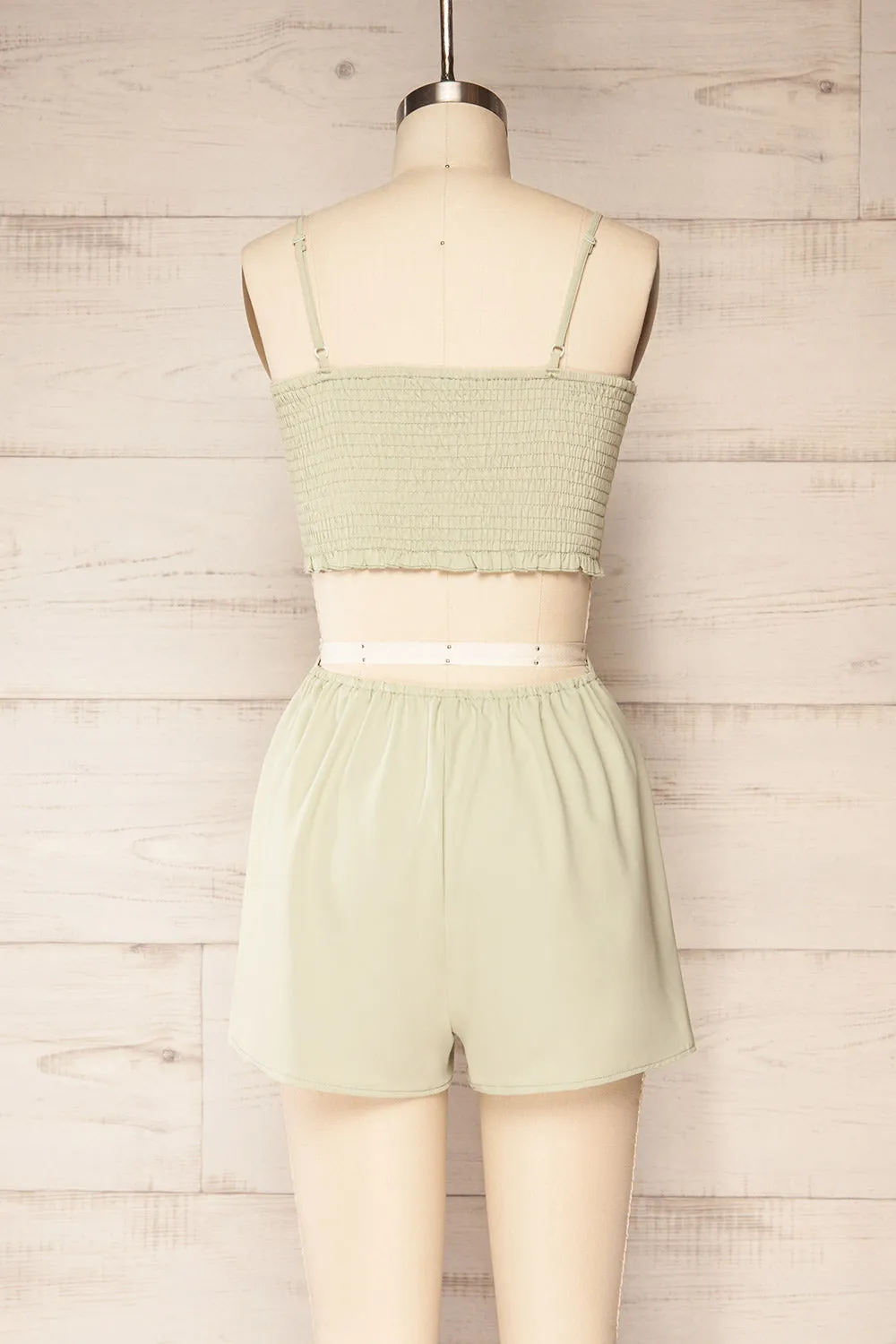 Balcarce Sage | Romper w/ Cut-Outs