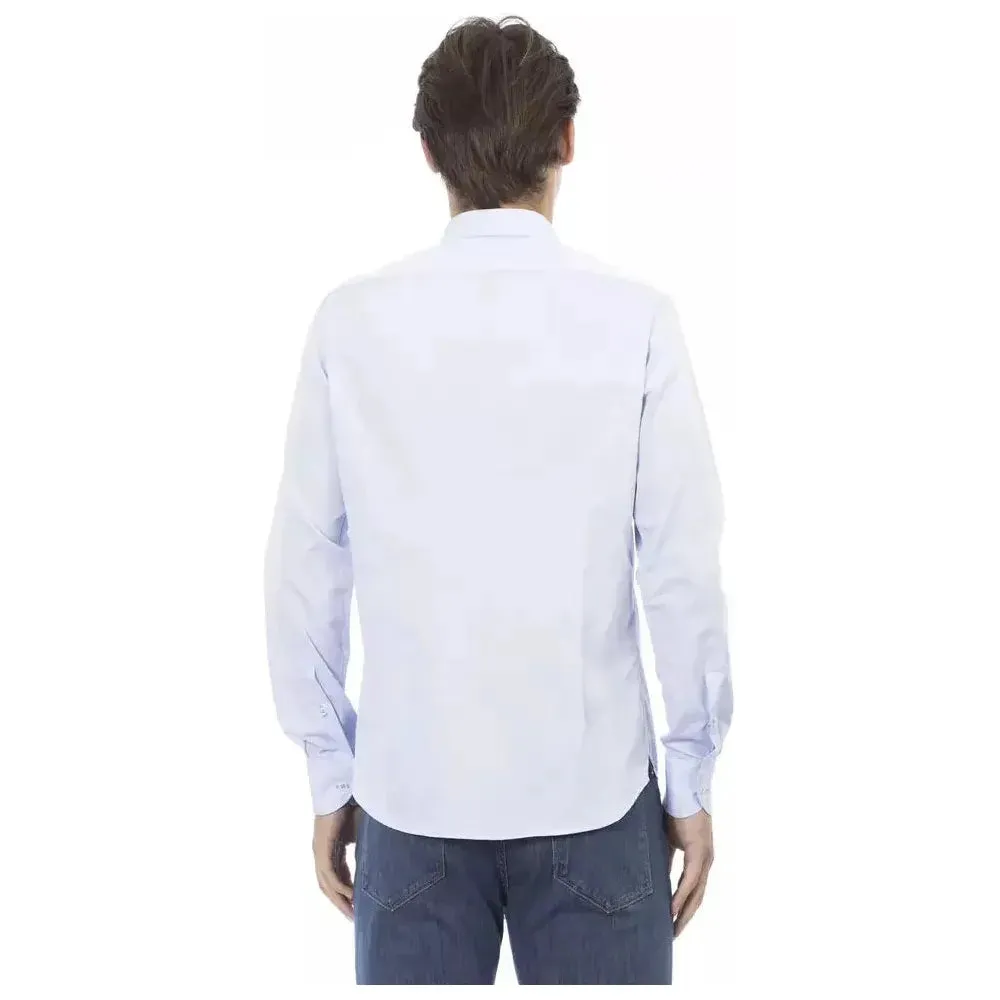 Baldinini Trend Light Blue Cotton Men Shirt