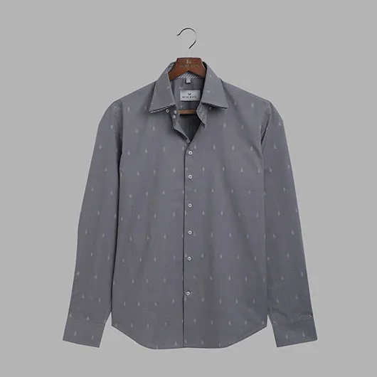 Bay Leaf Grey Cotton Shirt