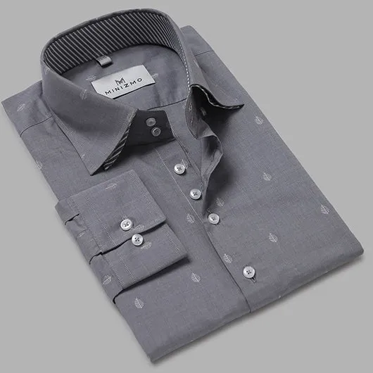 Bay Leaf Grey Cotton Shirt