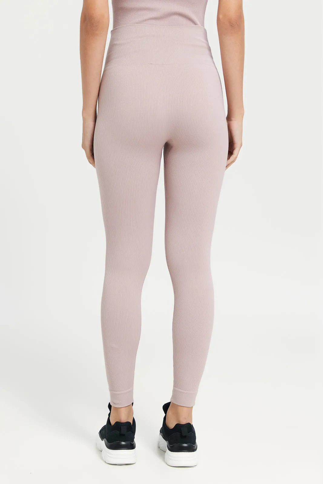 Beige Seam Less Legging