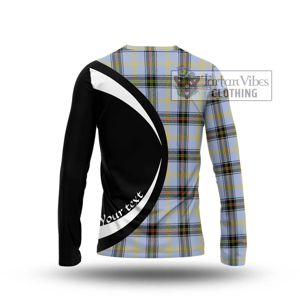 Bell Tartan Long Sleeve T-Shirt with Family Crest Circle Style