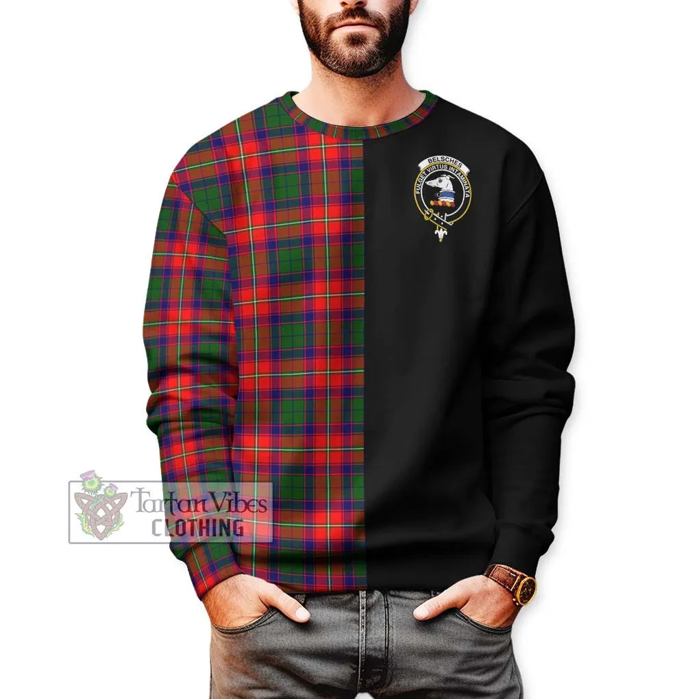 Belsches Tartan Sweatshirt with Family Crest and Half Of Me Style