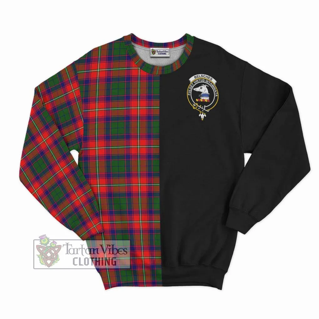 Belsches Tartan Sweatshirt with Family Crest and Half Of Me Style