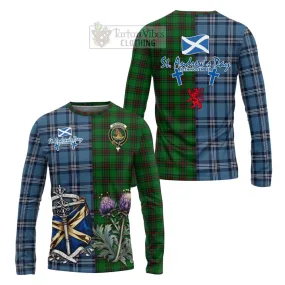 Beveridge Tartan Long Sleeve T-Shirt Happy St. Andrew's Day Half Tartan Style