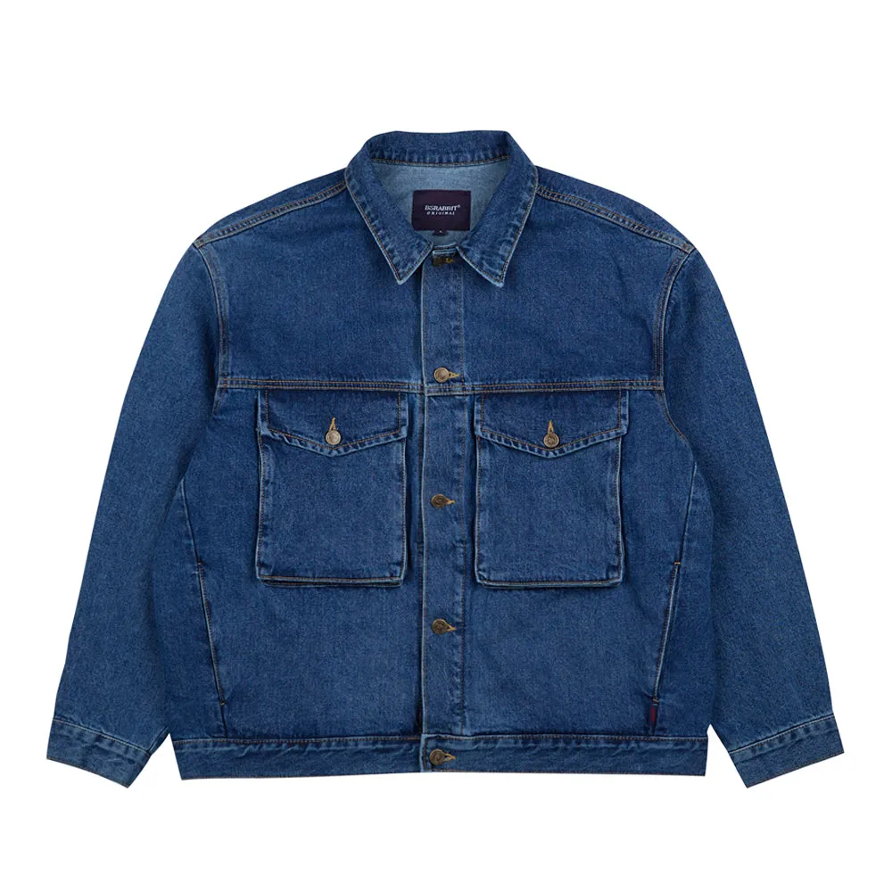 BIG CARGO LOOSEFIT DENIM JACKET DEEPBLUE