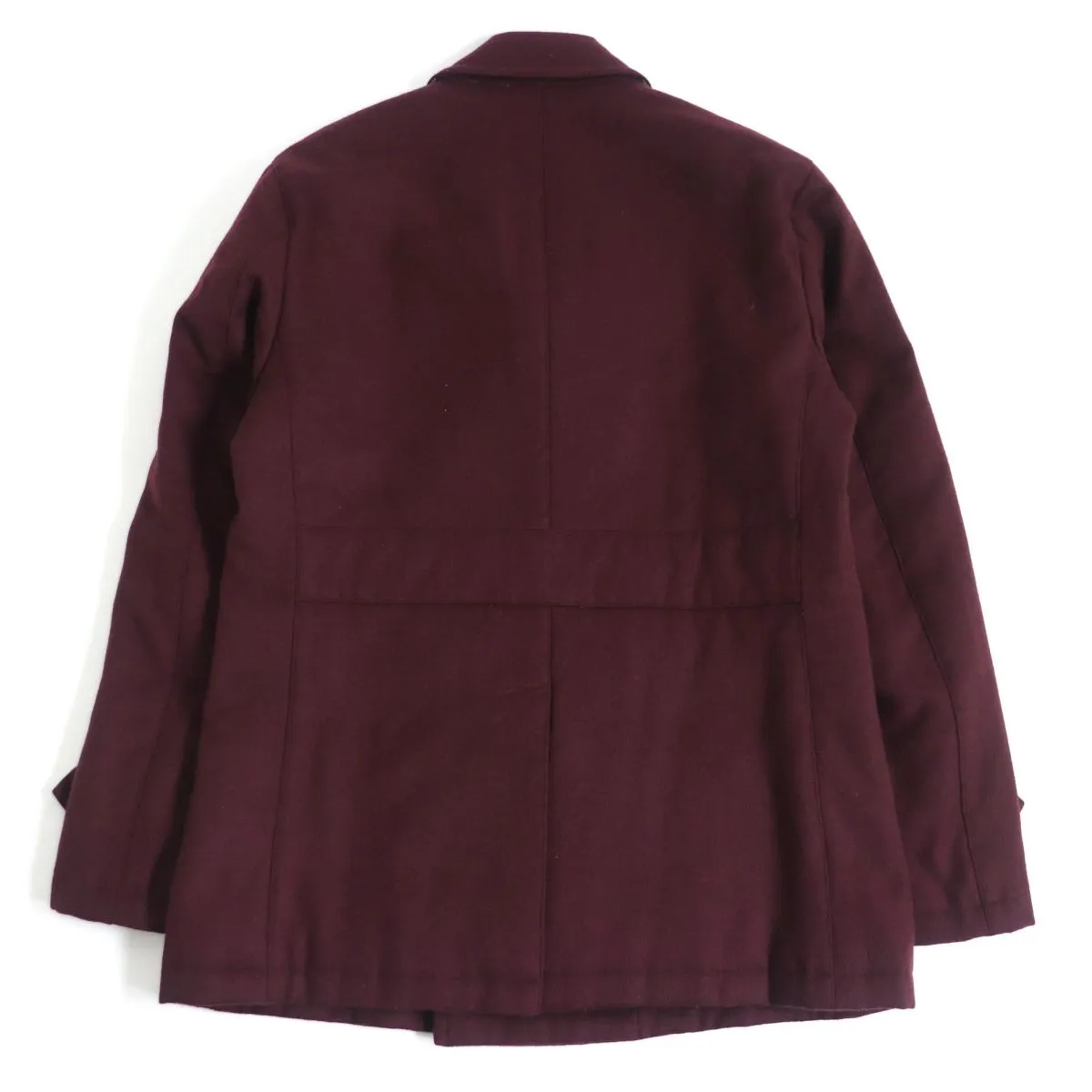 Black Label Crestbridge Check Double Breasted Coat Wine Red L