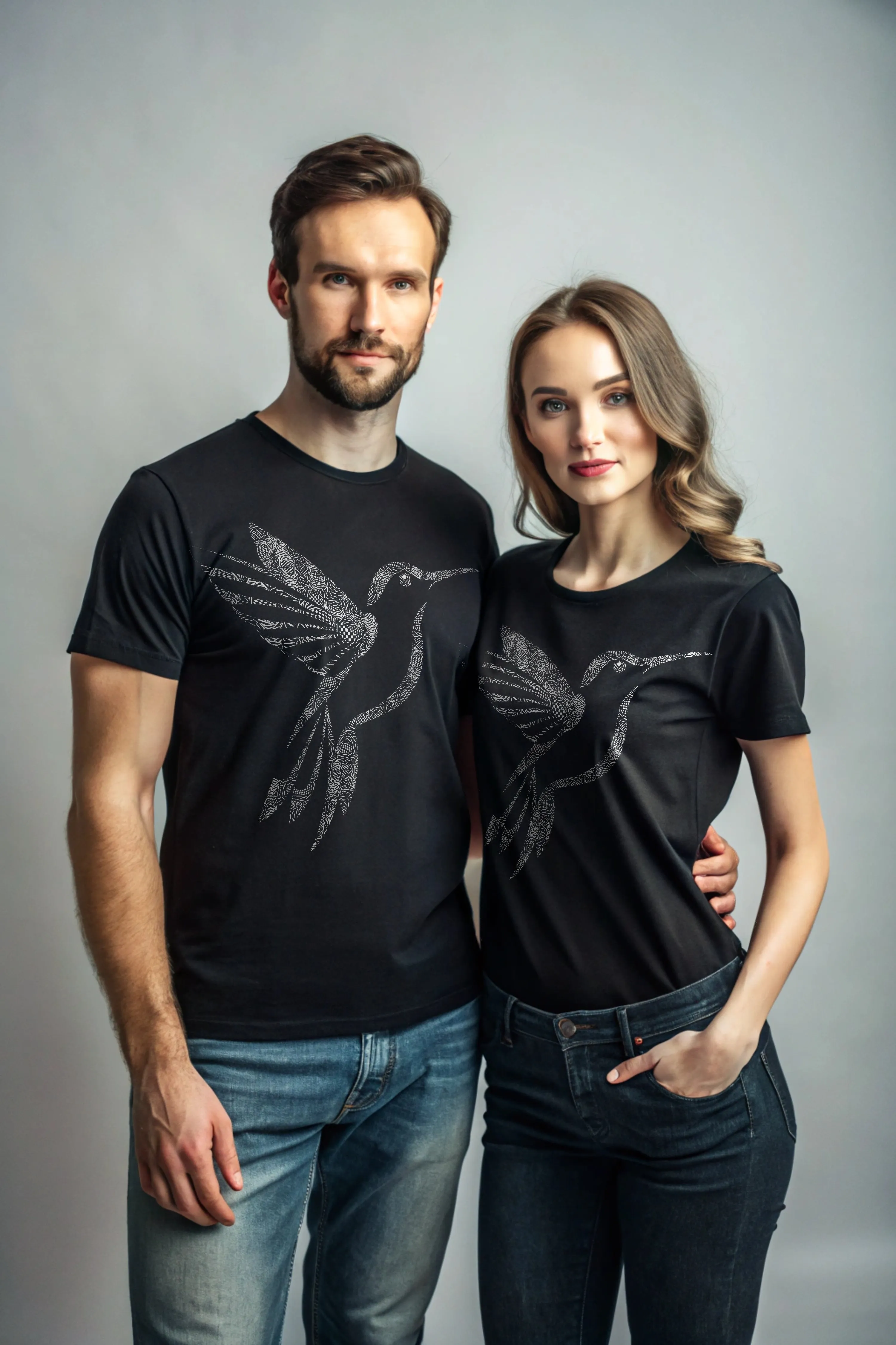 Black Tweety T-Shirt - 100% Cotton Unisex Crewneck Half Sleeve