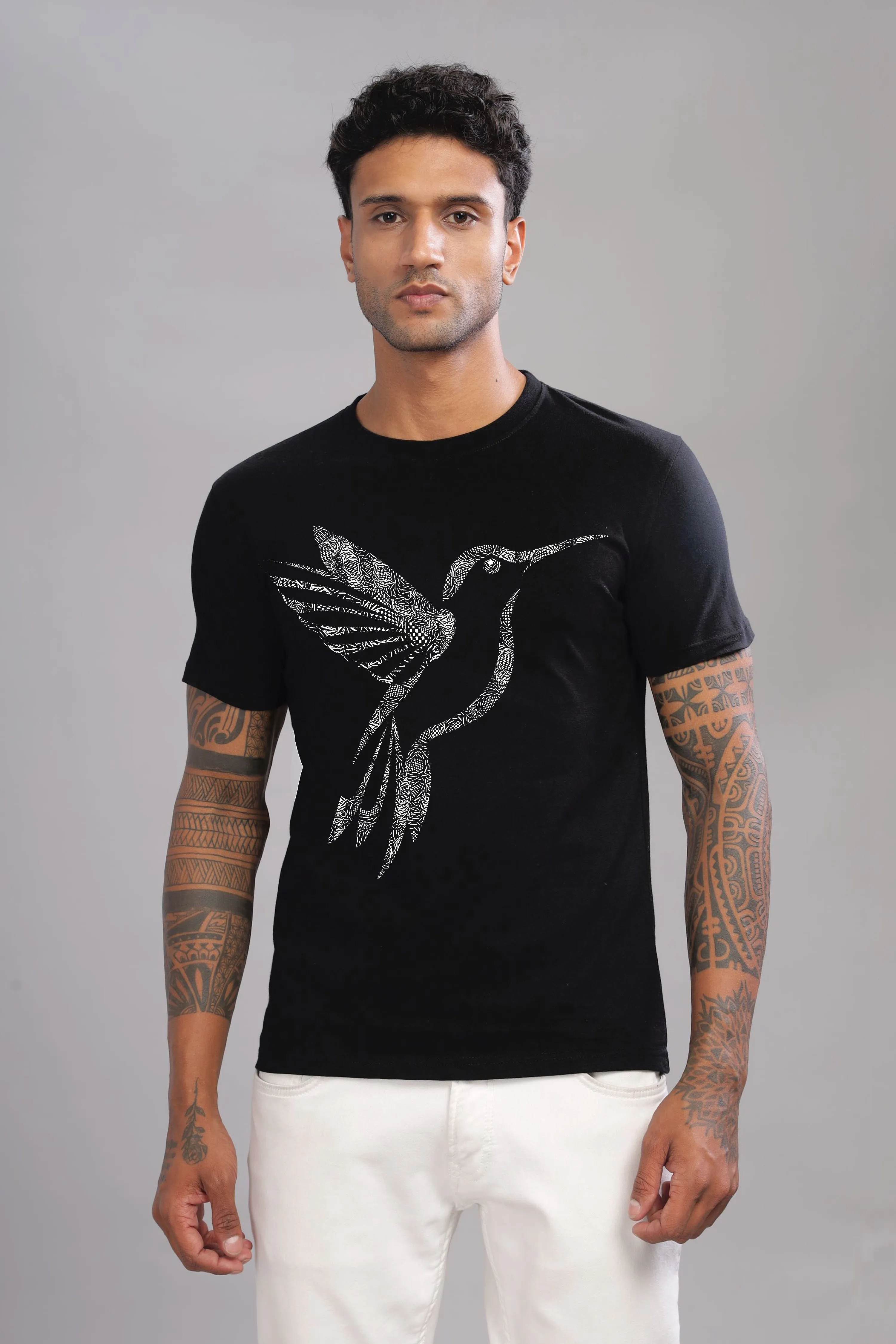 Black Tweety T-Shirt - 100% Cotton Unisex Crewneck Half Sleeve