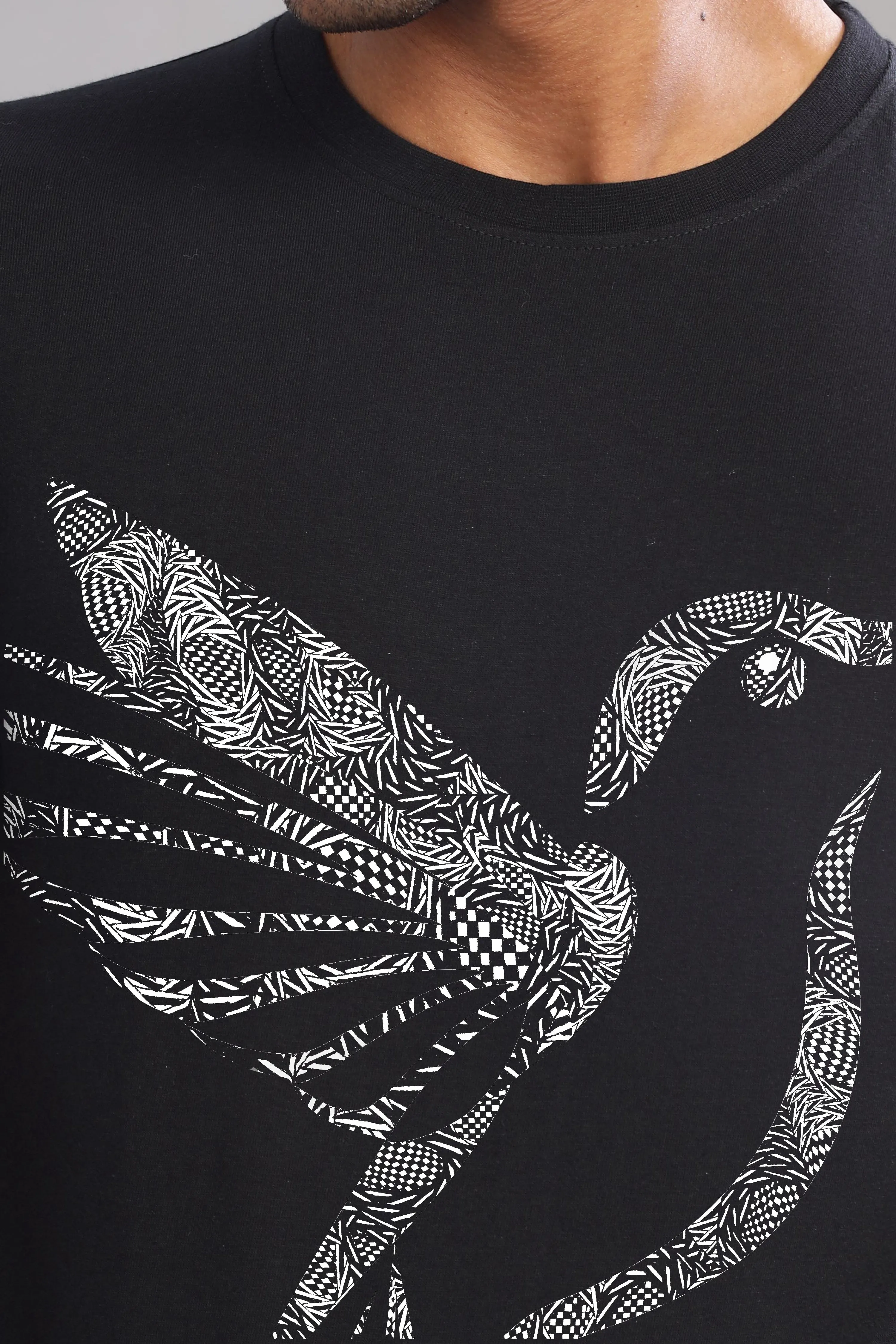 Black Tweety T-Shirt - 100% Cotton Unisex Crewneck Half Sleeve