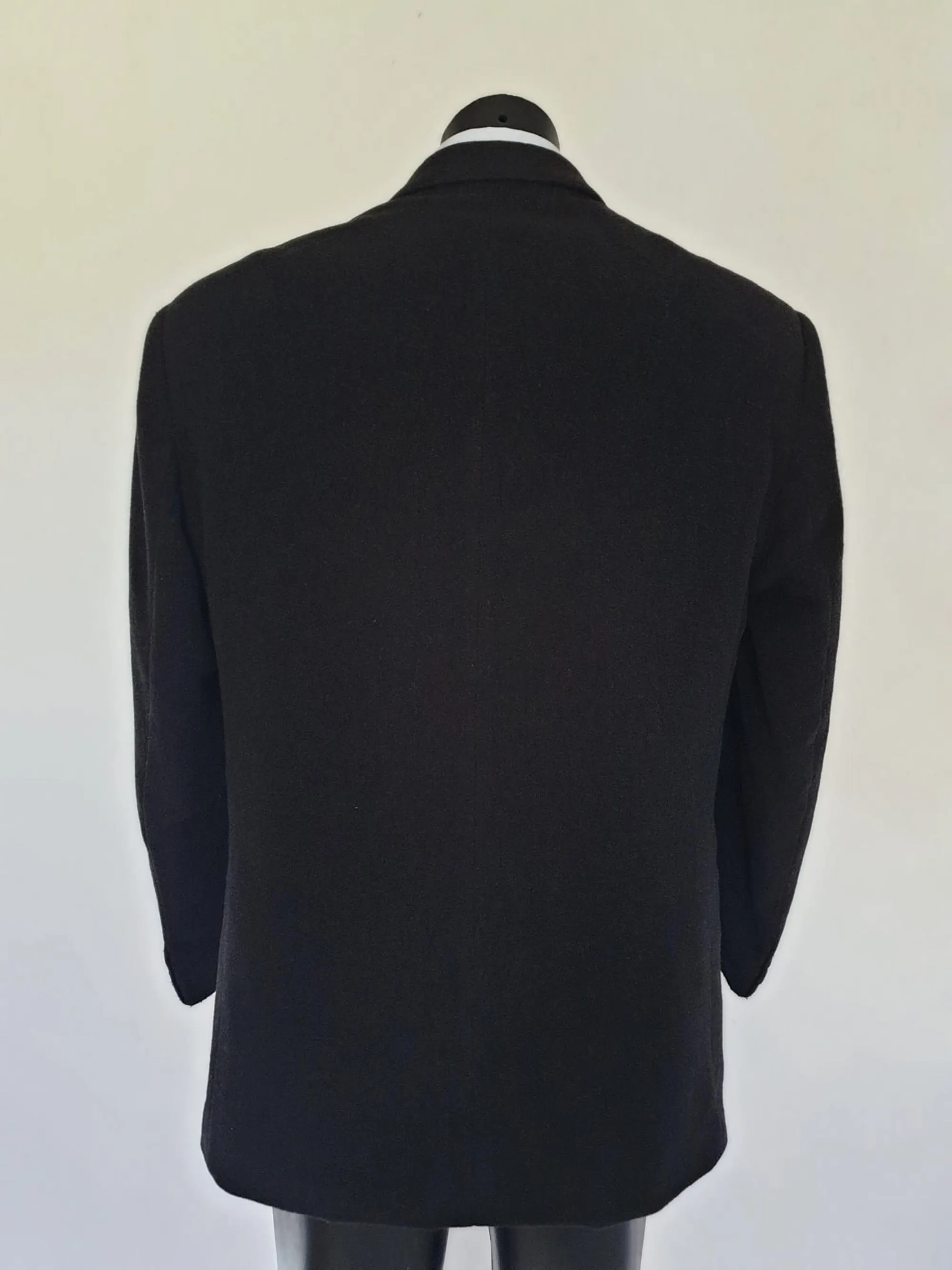 Black Wool & Cashmere Jacket by Traffic Clothing Company - L