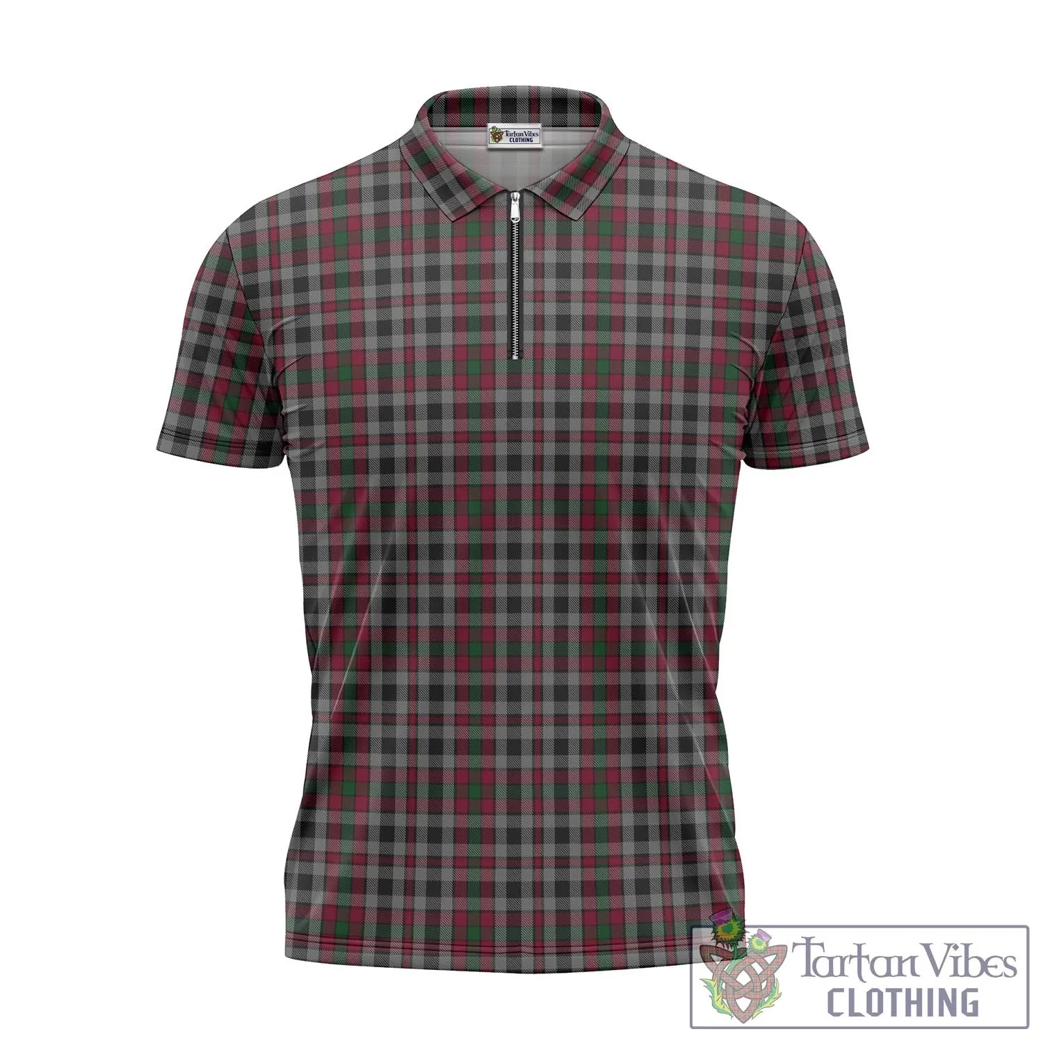 Borthwick Tartan Zipper Polo Shirt