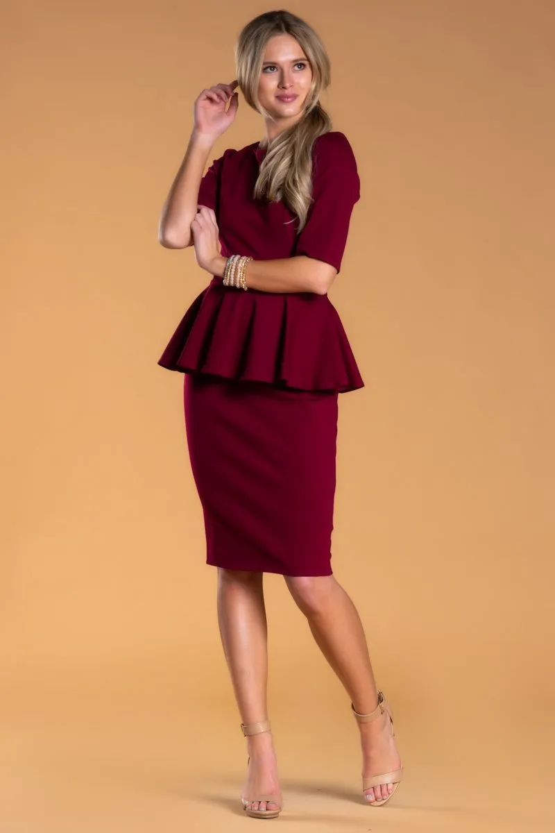 Brigitte Brianna Peplum Dress