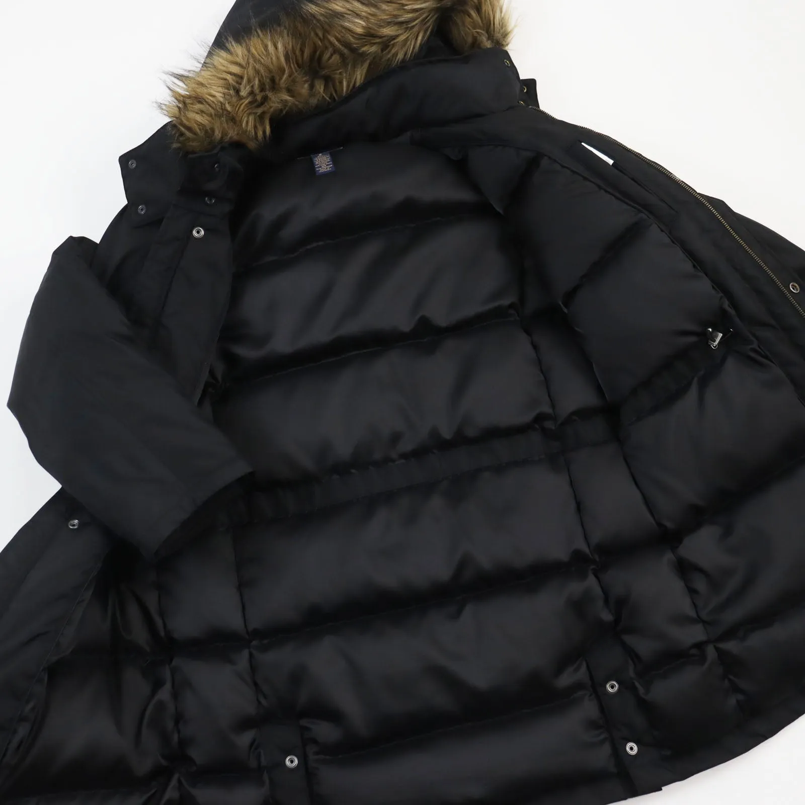 Brooks Brothers Hooded Down Coat Black M