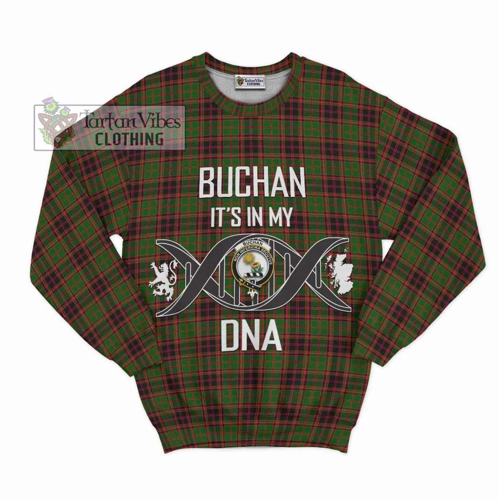 Buchan Tartan Sweatshirt with Family Crest DNA In Me Style