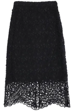 Burberry macrame lace pencil skirt