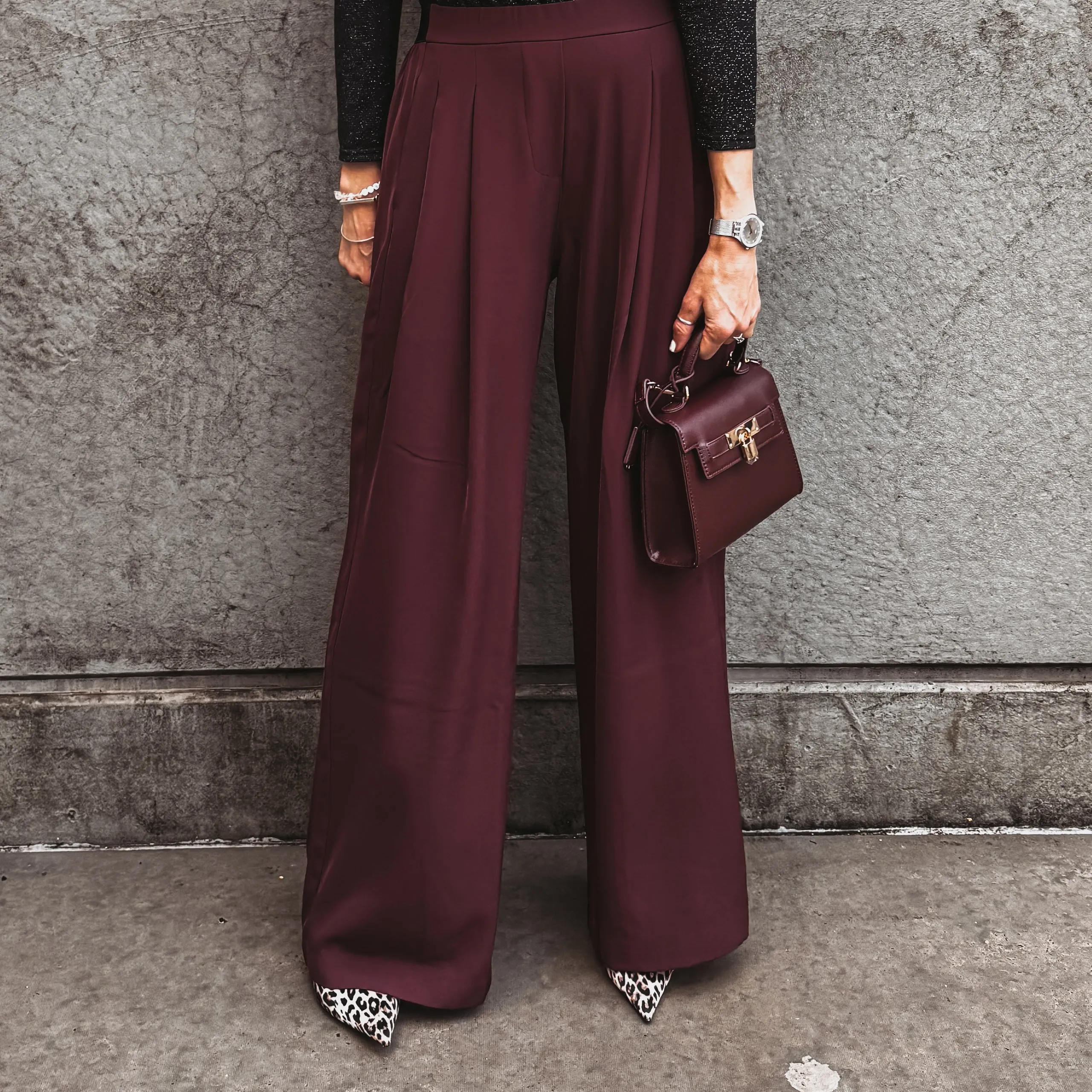 BURGUNDY Amy palazzo pants *NEW*